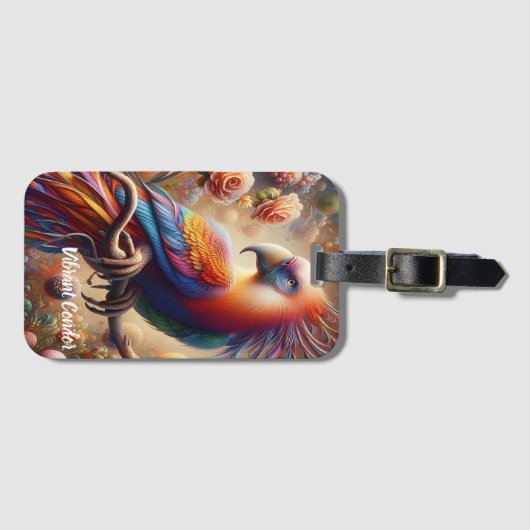 Levendige Condor Perching Top Tree Verjaardag Uitn Bagagelabel (Voorkant (horizontaal))