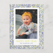 Levendige Confetti Nieuwjaar foto Briefkaart (Voorkant)