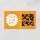 Levendige contrastkleur, logo en QR-code modern Visitekaartje (Voorkant)