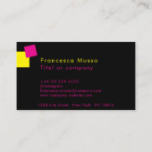 Levendige contrastkleur, logo en QR-code modern Visitekaartje (Achterkant)