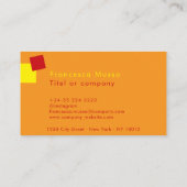 Levendige contrastkleur, logo en QR-code modern Visitekaartje (Achterkant)