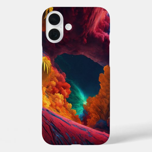 Levendige Cosmic Dreamscape iPhone 16 Hoesje (Achterkant)