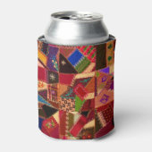 Levendige Crazy Quilt Blikjeskoeler (Blikje Voorkant)
