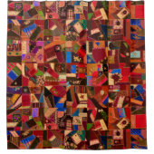 Levendige  Crazy Quilt Douchegordijn (Voorkant)