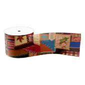 Levendige  Crazy Quilt Grosgrain Lint (Spoel)