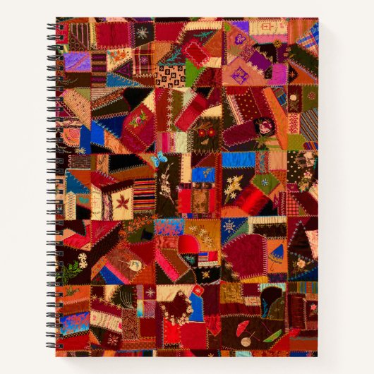 Levendige Crazy Quilt Notitieboek (Voorkant)