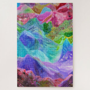 Levendige Crystal Mountain Abstract Legpuzzel