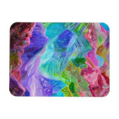 Levendige Crystal Mountain Abstract Magneet (Horizontaal)