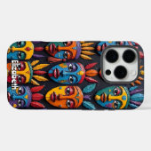 Levendige culturele maskers Case-Mate iPhone case (Achterkant (horizontaal))