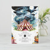 Levendige Custom Circus Verjaardag Kaart (Staand voorkant)