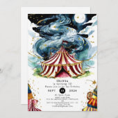 Levendige Custom Circus Verjaardag Kaart (Voorkant / Achterkant)