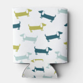 Levendige dachshunds in geweldige kleuren blikjeskoeler (Achterkant)
