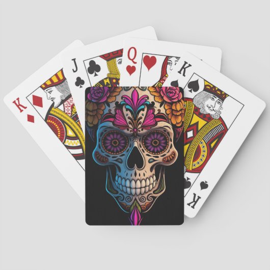 Levendige dag van de doden pokerkaarten (Achterkant)