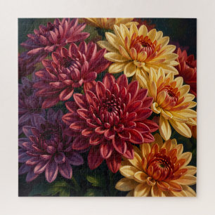 Levendige Dahlia Bloemboeket Legpuzzel