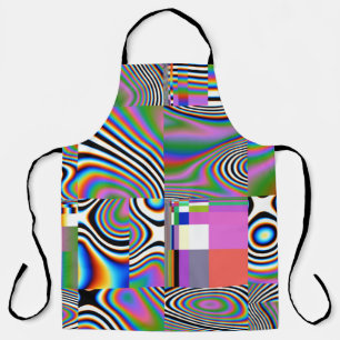 Levendige digitale Abstracte geometrische achtergr Schort
