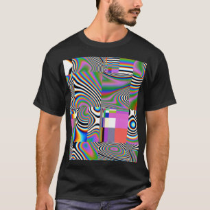 Levendige digitale Abstracte geometrische achtergr T-shirt