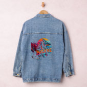 Levendige digitale kunstwerken met een gestileerde denim jacket (Hangar)