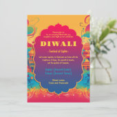 Levendige Diwali Harmon Kaart (Staand voorkant)