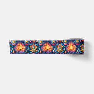 Levendige Diwali met Diya lamp Lint