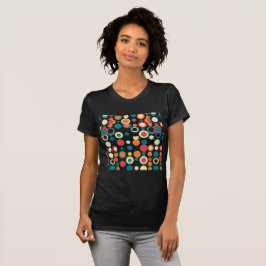 Levendige Dot Kleurrijke Circlescape T-shirt