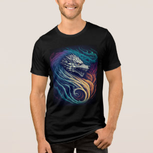 Levendige Dragon Fury: gedurfde kleuren, episch on Tri-Blend Shirt