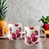 Levendige Drakenfruit Splash Twee-Tons Mok