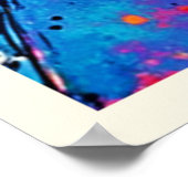 Levendige Driehoek Splatter Art Poster (Hoek)