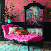 Levendige dromen, Floral Fantasy Portretkunst Tissuepapier