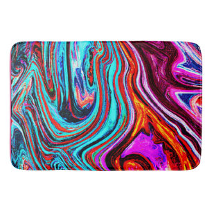 Levendige dynamische tinten Abstract patroon Badmat
