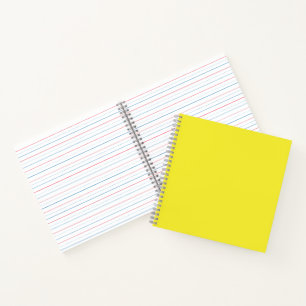 Levendige effen gele achtergrond notitieboek