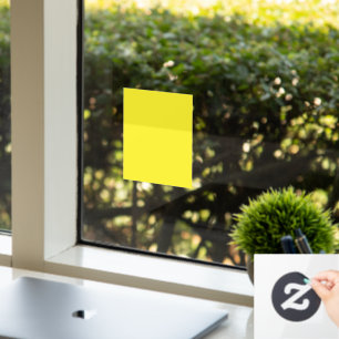 Levendige effen gele achtergrond raamsticker