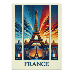Levendige Eiffeltoren - Frankrijk Poster Perfect Poster