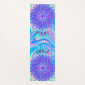 LEVENDIGE ELEGANTE AANGEPASTE STRAND VIBE GLAS MAN YOGAMAT (Voorkant)