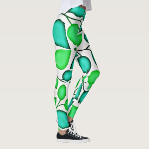 Levendige Elegantie Laat Patroon Na Leggings