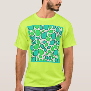 Levendige elegantie laat patroon t-shirt