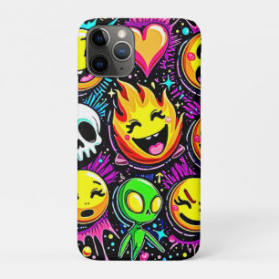 Levendige Emoji Pop Art iPhone 11 Pro Hoesje
