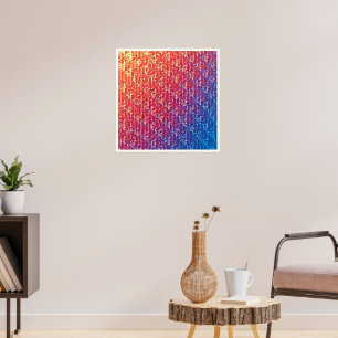 Levendige emotionele mozaïeksprankeling poster