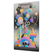 Levendige en grillige abstracte geometrische kunst klembord (Links)