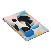 Levendige en grillige abstracte geometrische kunst notitieboek (Rechterzijde)