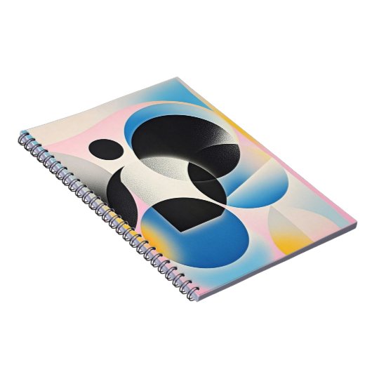 Levendige en grillige abstracte geometrische kunst notitieboek (Rechterzijde)