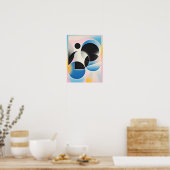 Levendige en grillige abstracte geometrische kunst poster (Keuken)