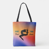 Levendige en kleurrijke Gradient Dance Quote Draagtas (Achterkant)