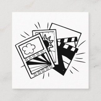 Levendige en leuke mix van texturen en vormen vierkante visitekaartje