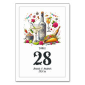 Levendige en leuke taco's en Tequila Fiesta bruilo Kaart (Achterkant)