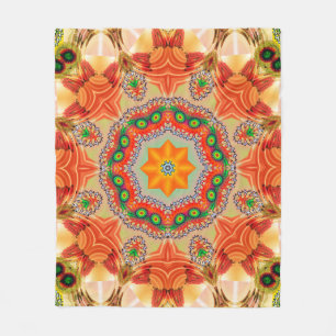 Levendige energiekleuren: mandala design. fleece deken