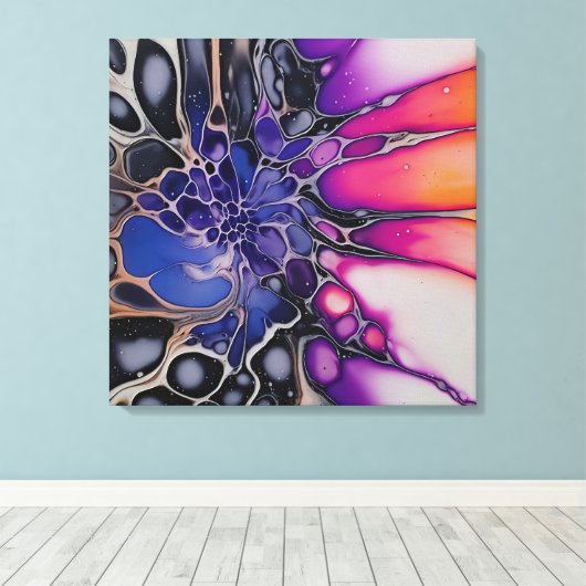 Levendige Etherische Paarse-toned Indie Art Canvas Afdruk (Insitu (Houten vloer))