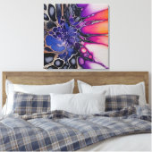 Levendige Etherische Paarse-toned Indie Art Canvas Afdruk (Insitu (Slaapkamer))