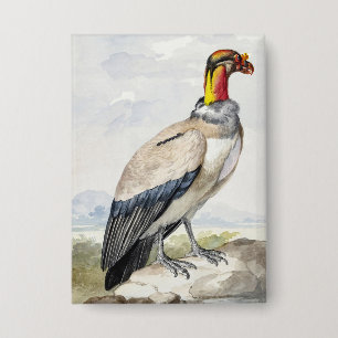 Levendige Exotische Koningsgier Wanddecoratie Button
