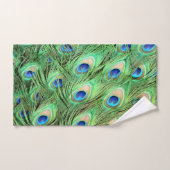 Levendige exotische peacock-veren bad handdoek (Handdoek)