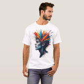Levendige explosie van kleuren Artistiek T-Shirt D (Voorkant volledig)